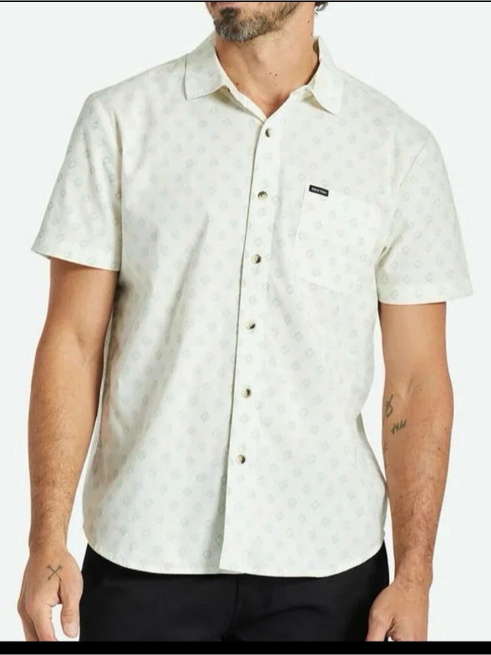 Brixton Charter Short Sleeve Button Up Shirt Men’s XXL Standard Fit Geometric